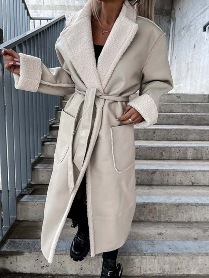 Women's winter leather jacket