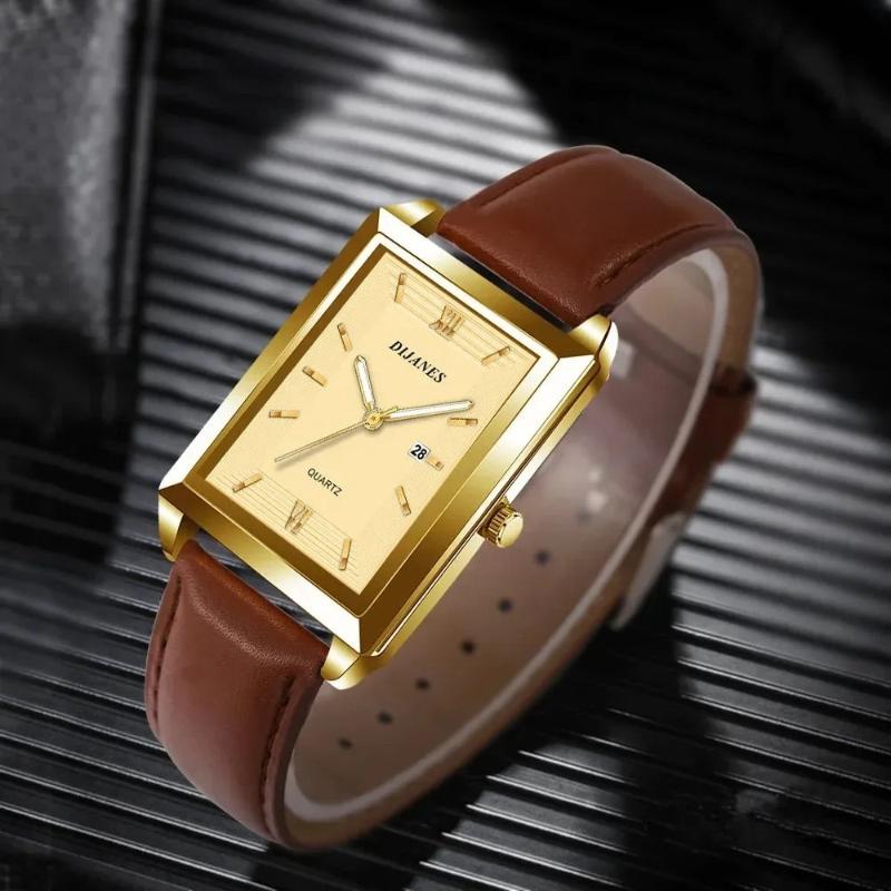Theodore Rectangular Wrist Watch | Solid Roman Numerals Wrist Watch