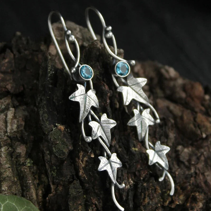 Enchanting vintage leaf elf earrings