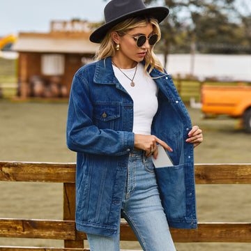 Sandy - Classic oversized denim jacket