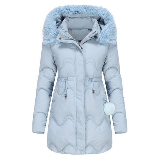 Detachable Hood Winter Zip Fastener Jacket