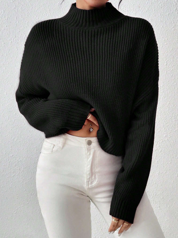 Ribbed Wool Blend Oversized Knit Sweater