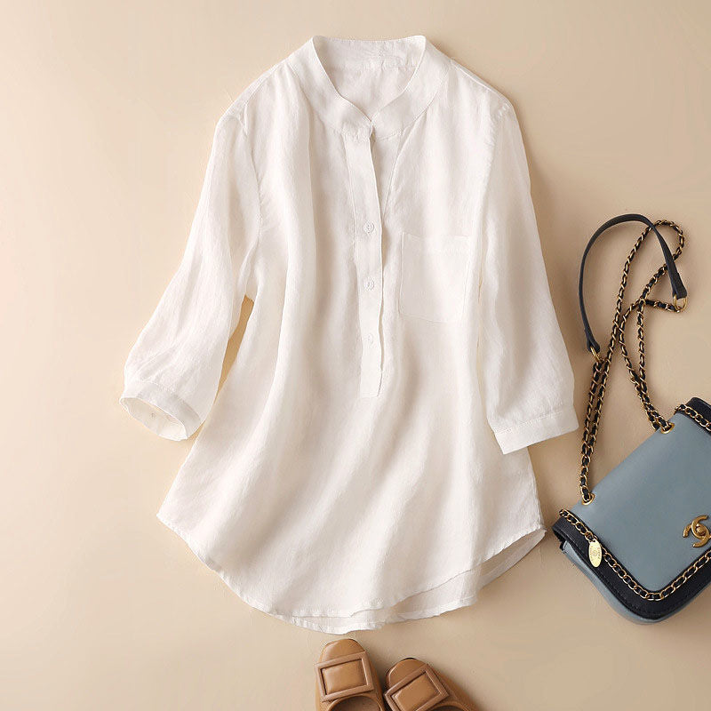 Malina - three-quarter sleeve loose shirt