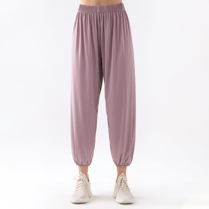 Women’s Jogger Pants - Breathable Fabric - Relaxed Fit - Elastic Waistband - Full Length