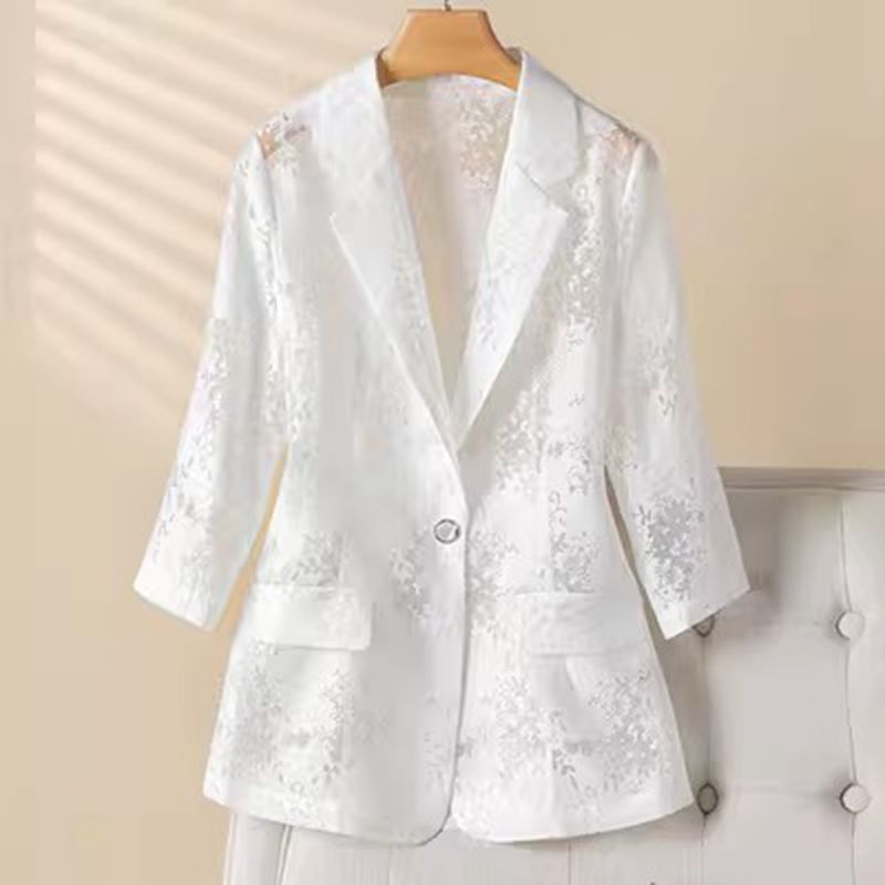 Kandra – lightweight floral lace blazer