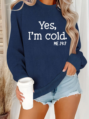 Women's casual printed loose sweatshirt