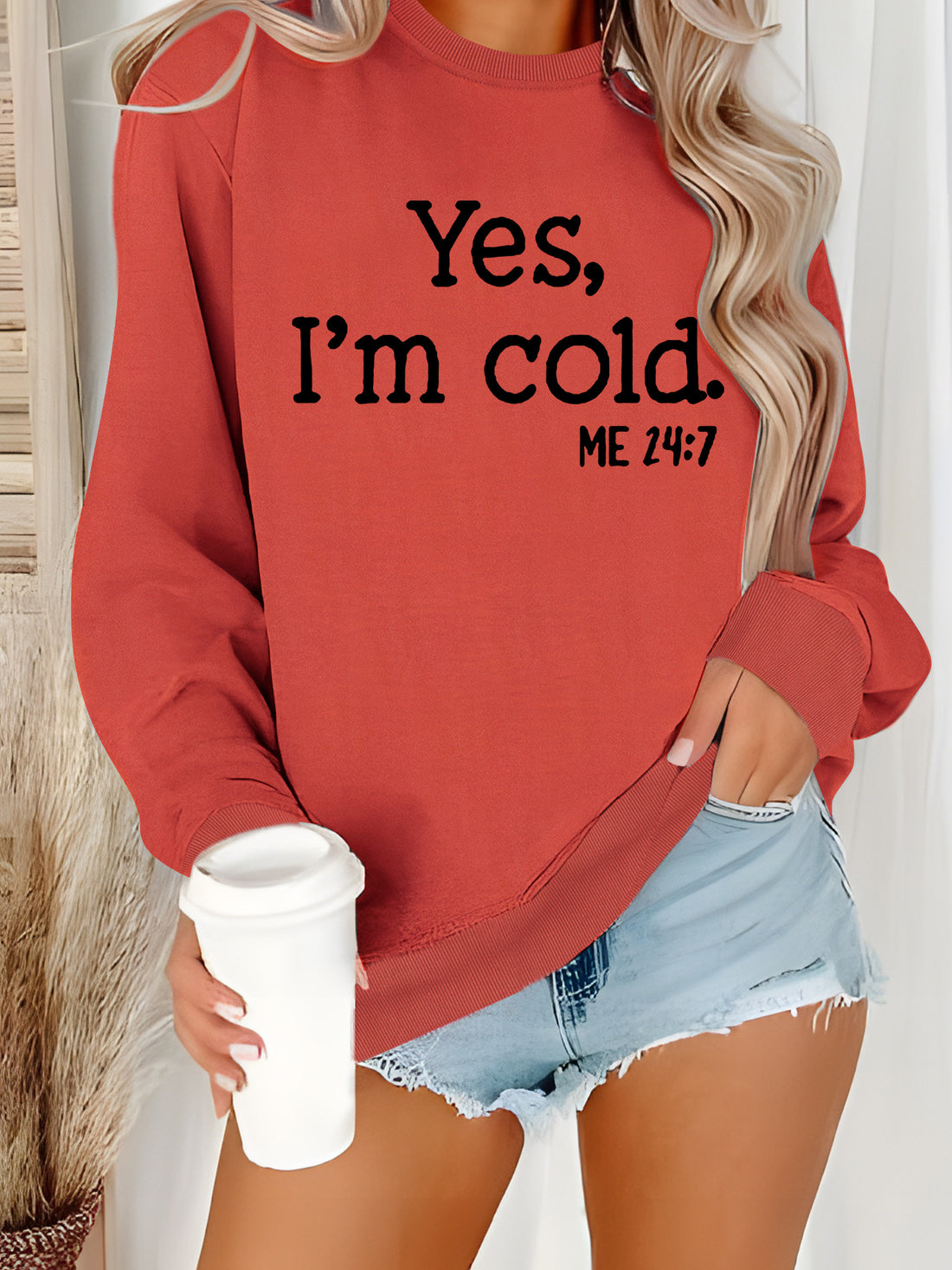 Women's casual printed loose sweatshirt