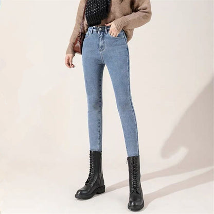 Versatile high-waisted skinny jeans for women