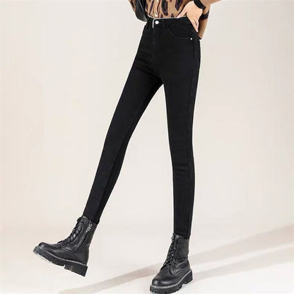 Versatile high-waisted skinny jeans for women