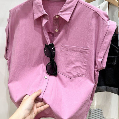 Women's Button-Up Shirt - Short Sleeve - Classic Collar - Lightweight Breathable