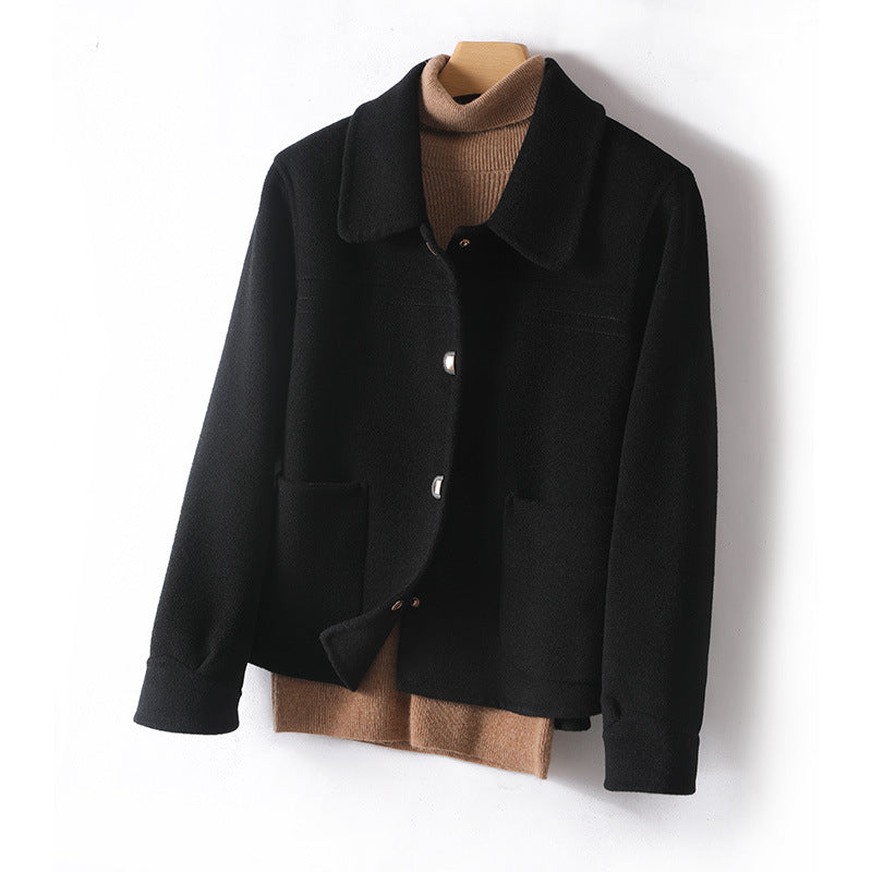 Isla Relaxed Fit Coat | Collared Button Front Coat