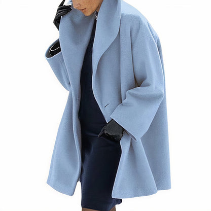 Women's warm hooded midi winter jacket
