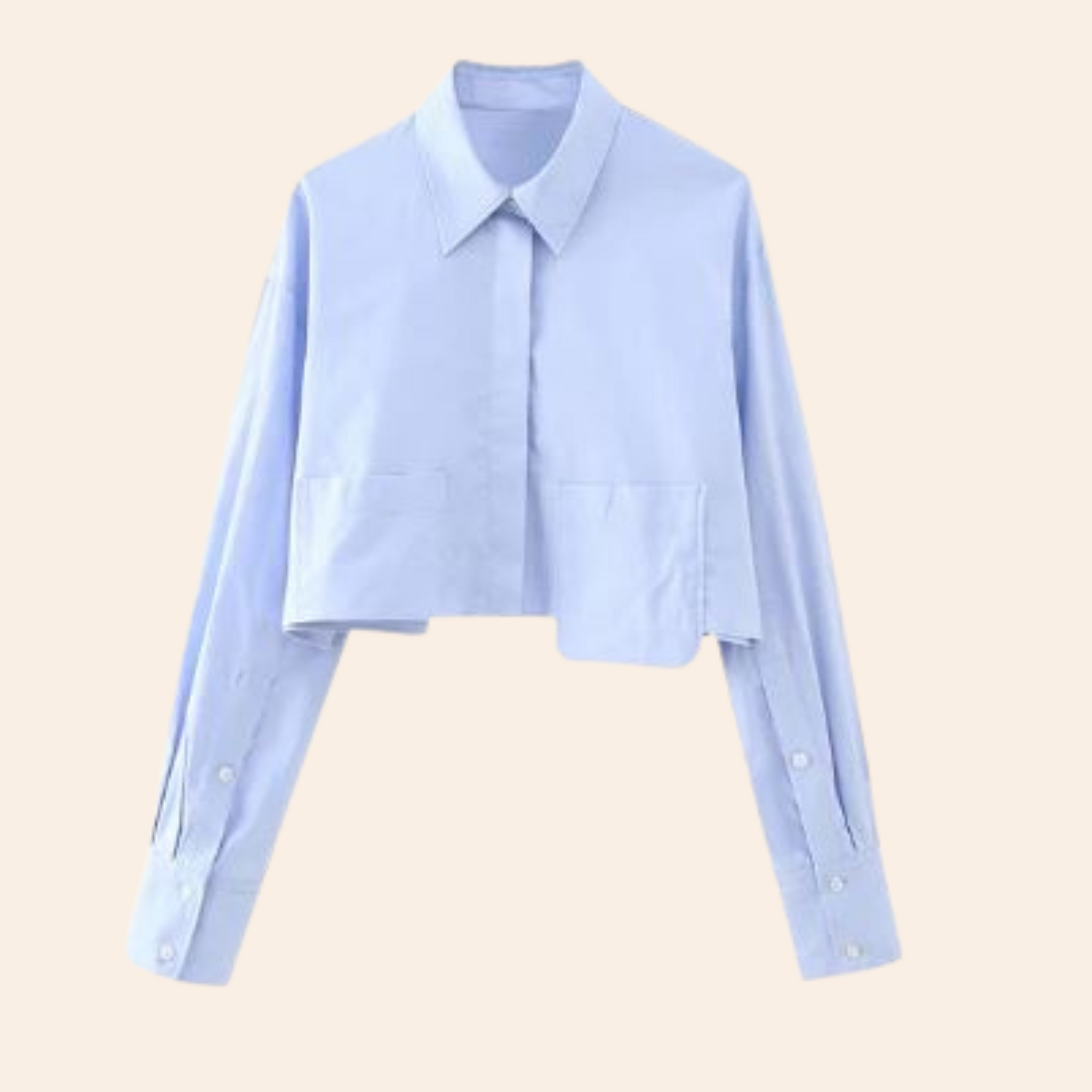 Cropped longsleeve shirt for women