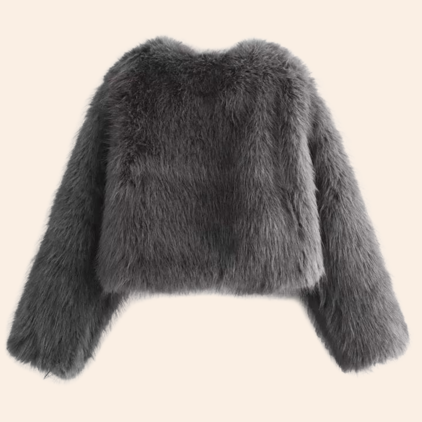 Women's winter faux fur short jacket