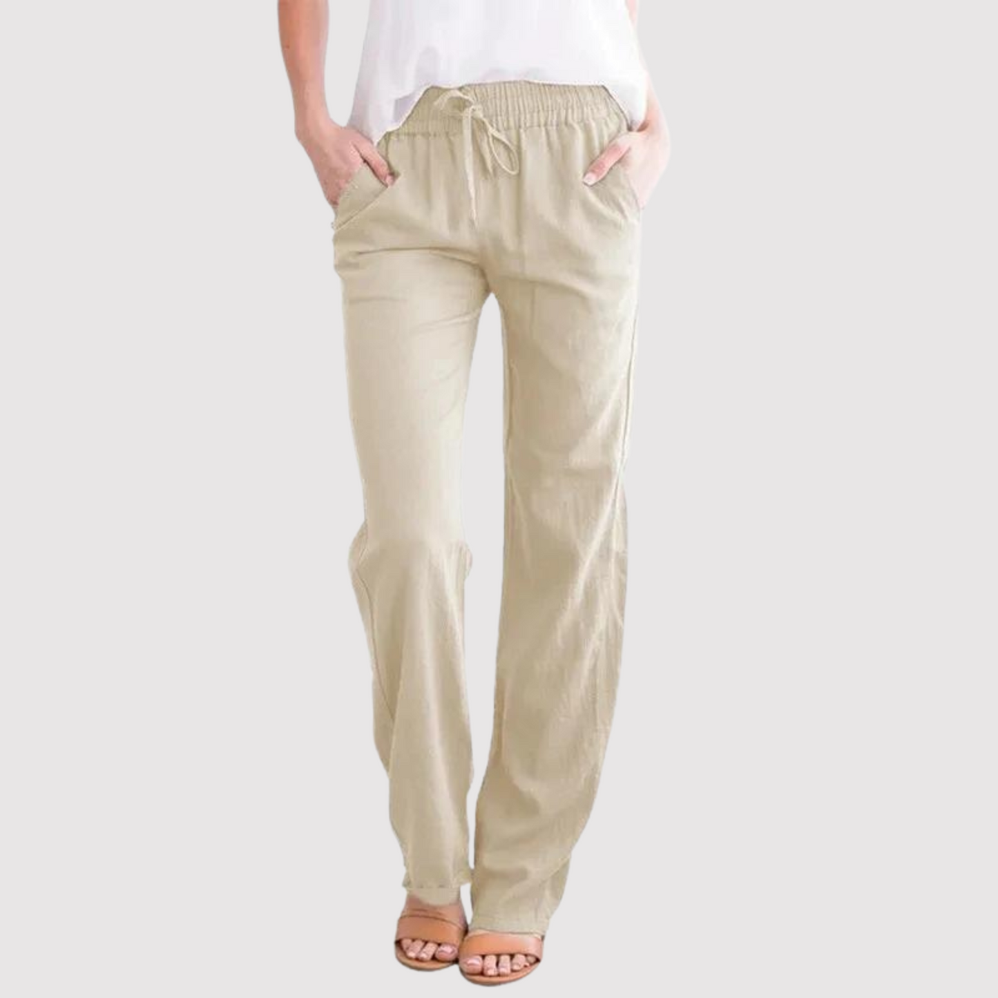Women's casual drawstring trousers