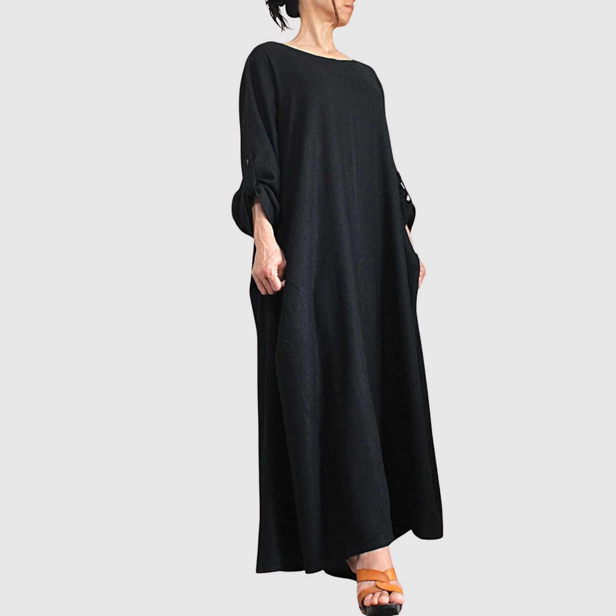 Vintage Cotton Linen Long Dress for Women