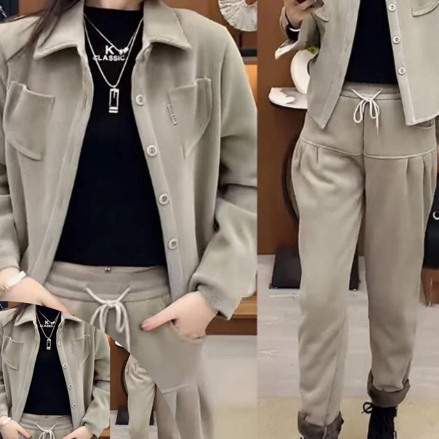 Women's winter vintage suit jacket & pants