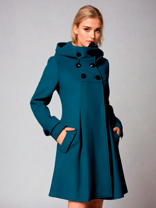 Button Detail Elegant Longline Coat