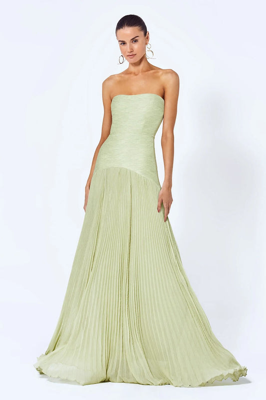 Flowy Chiffon Strapless Maxi Dress