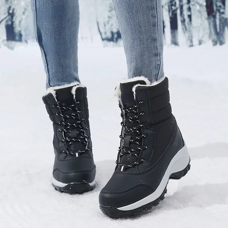 Faux Fur Lined Water Resistant Snow Boots 