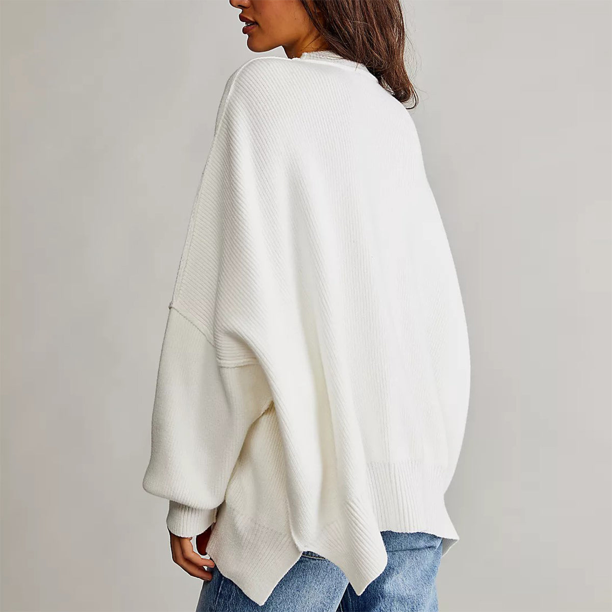 Oversized Bell Sleeve Pullover Sweater