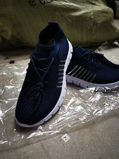 Women's Knit Sneakers - Breathable Lightweight - Sock-Like Fit - Cushioned Sole