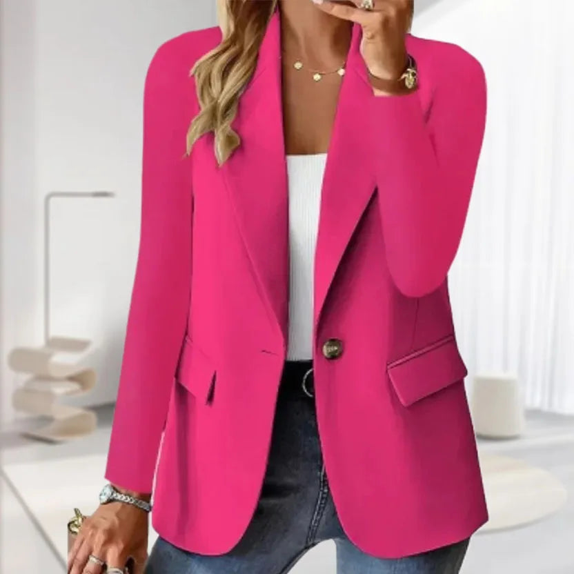 Elegant women's slim long sleeve blazer