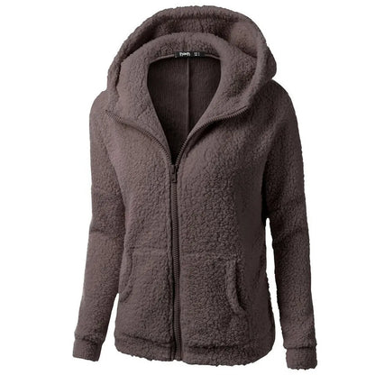 Women's hooded  fleece jacket