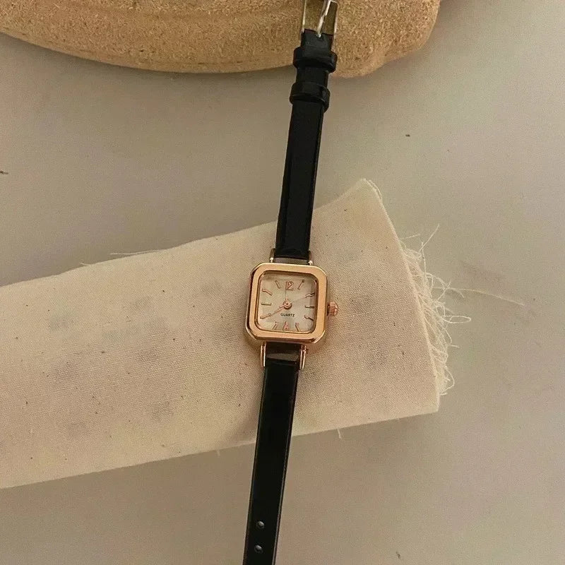 Vintage square quartz watch for women