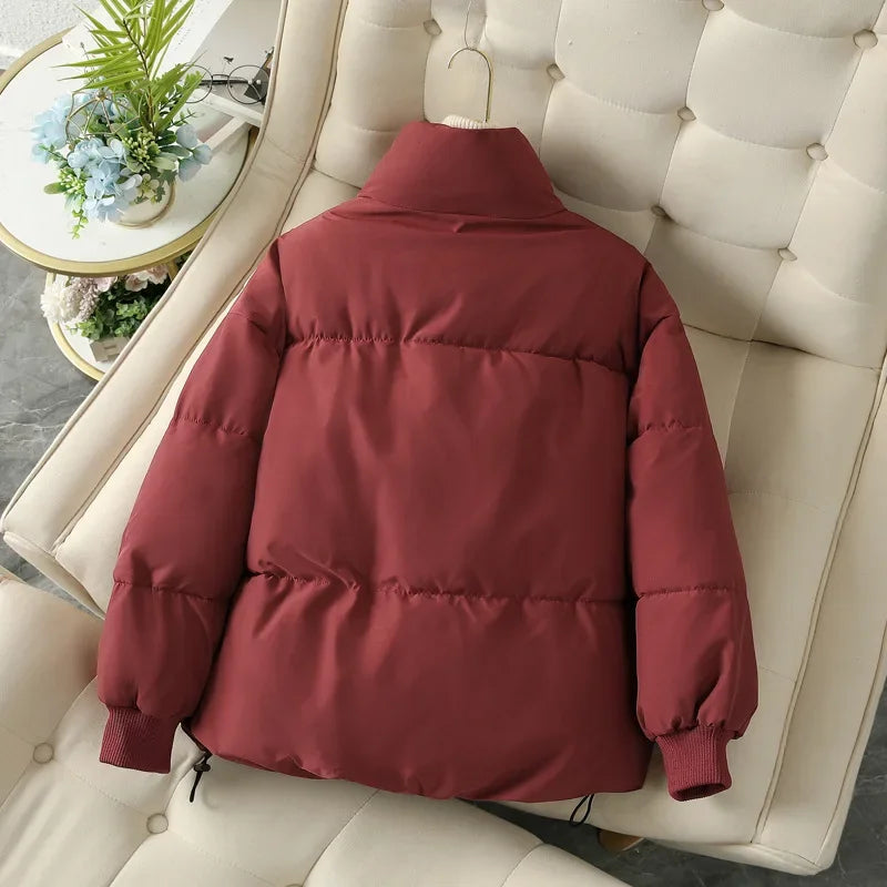 Women's autumn/winter stand collar puffer jacket