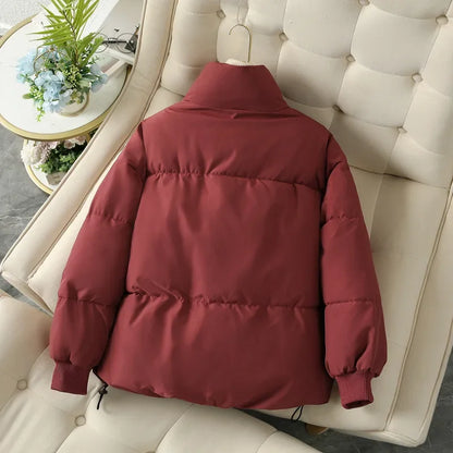 Women's autumn/winter stand collar puffer jacket