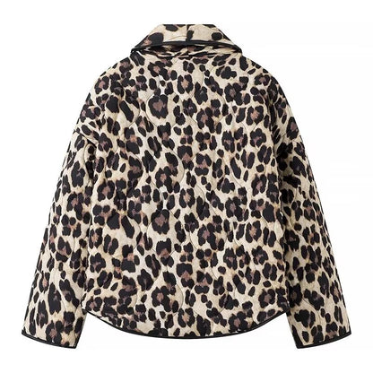 Women's  leopard print cool jacket