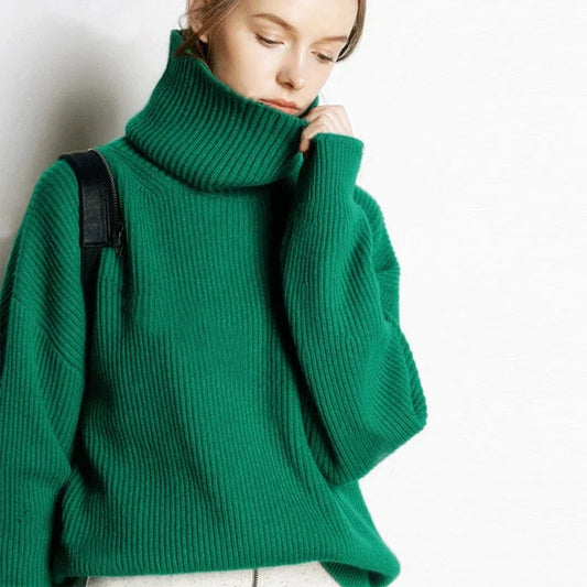 Oversized Knitted Turtleneck Sweater