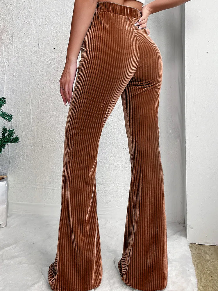 High-Waisted Corduroy Flare Pants