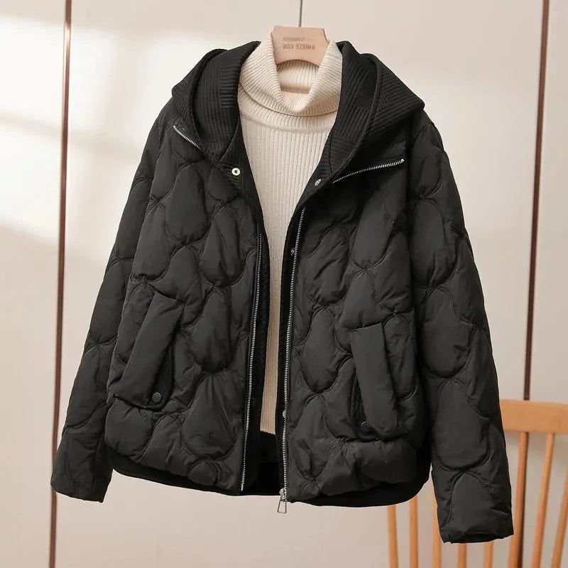 Women's winter hooded padded parka jacket