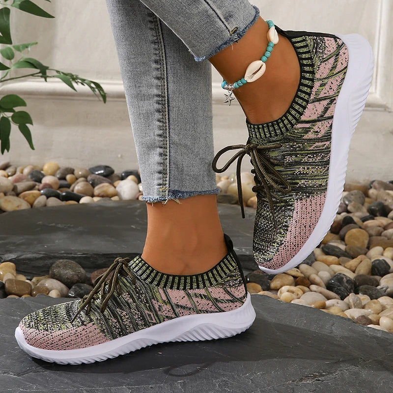 Breathable Cushioned Slip-On Knit Sneakers