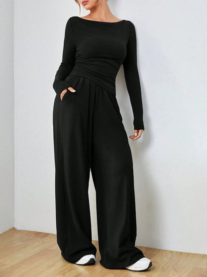 Women's flared tracksuit two-piece sets