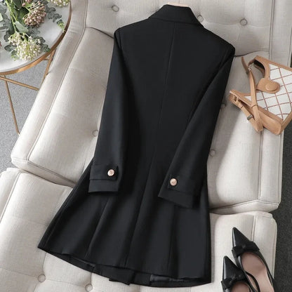 Women's mid-length formal blazer business suit