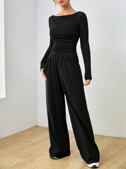 Women's flared tracksuit two-piece sets