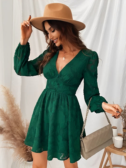 Women's V-neck mini dress