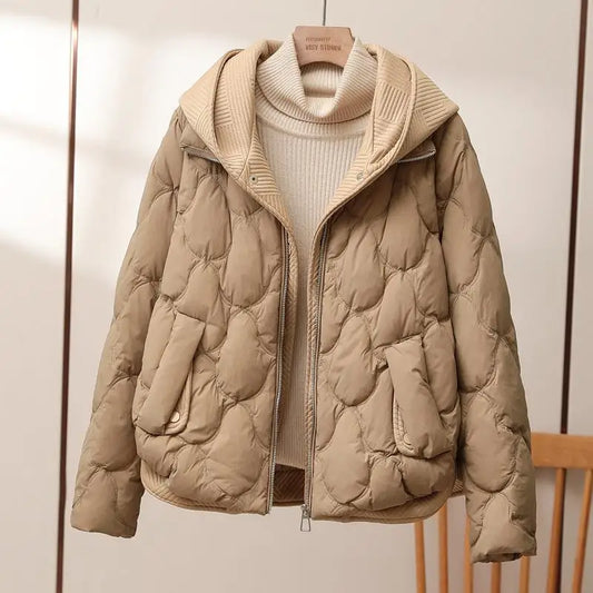 Loose Hooded Quilted Jacket