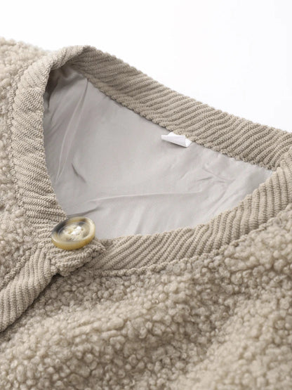 Women's large size lamb wool jacket