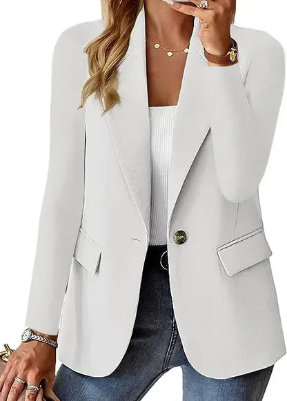 Elegant women's slim long sleeve blazer