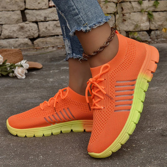 Breathable Knit Cushioned Athletic Sneakers