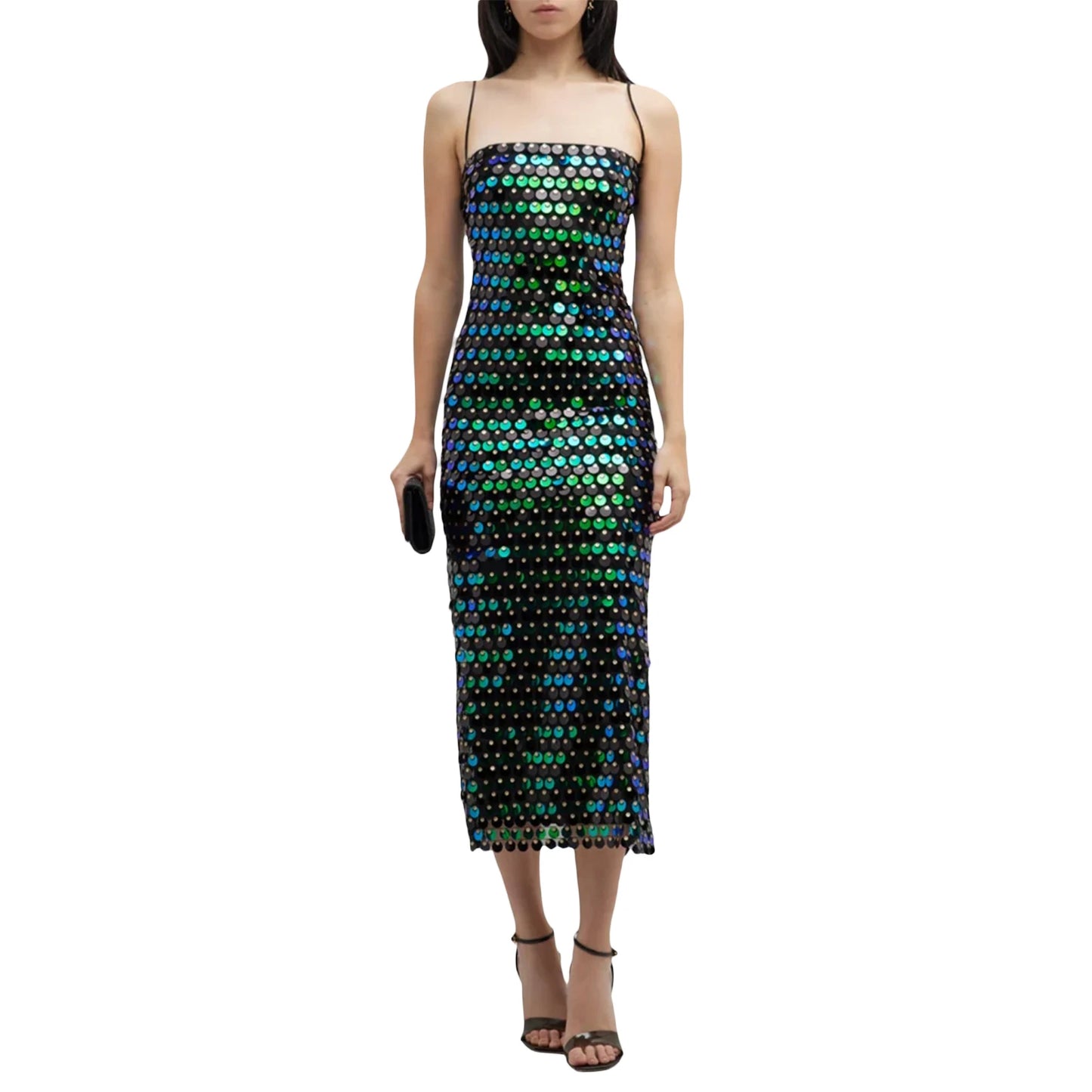 Trendy sleeveless party clubwear high-waist dress for women