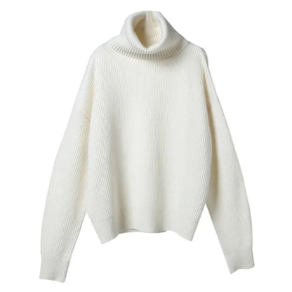 Women’s casual oversized knitted turtleneck sweater