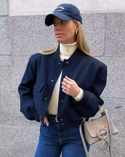Women's french style autumn pilot jacket