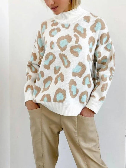 Women's leopard print sweater