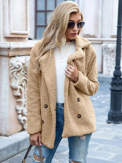 Women's oversized teddy coat
