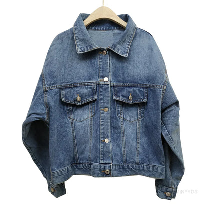 Women's bohemian embroidered denim jacket
